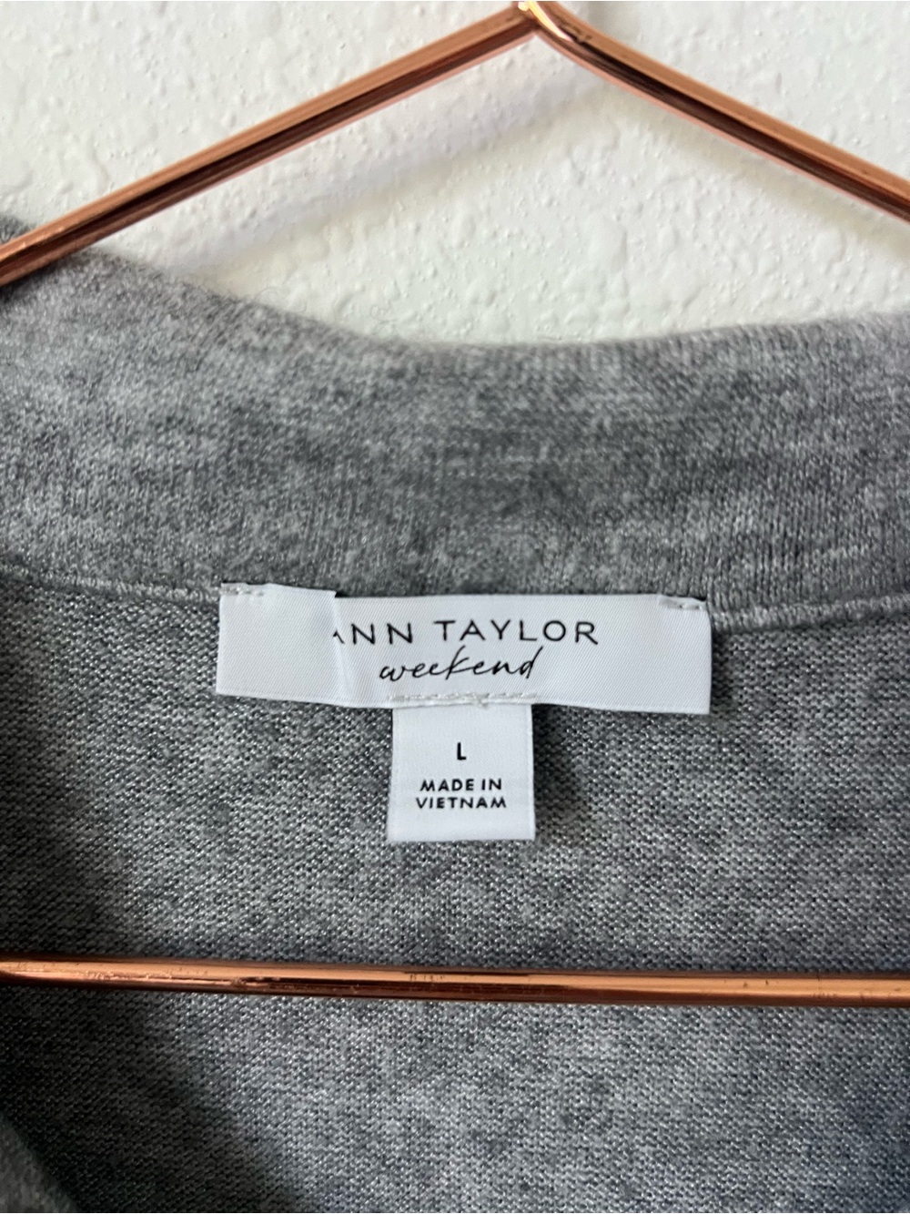 Grey Button-Up Collared Top - Picture 3 of 5